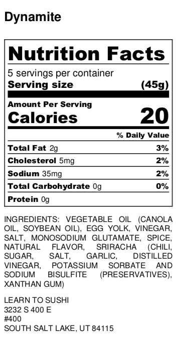 Dynamite Sauce 8 oz